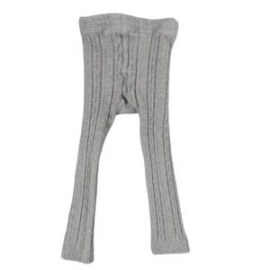 Mini Boden Kids Cottagecore School Cable Knit Tights 3-4Y Gray Cozy Cotton Blend